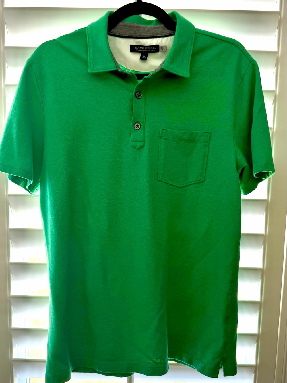 Banana Republic Men’s Pocket Polo Shirt - Bright Green